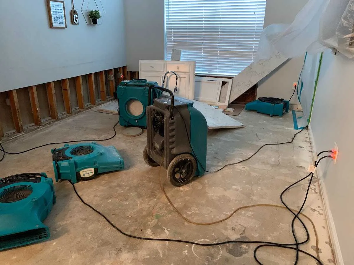 Dehumidifier in flood-cut room for Water Extraction & Removal in Purcellville